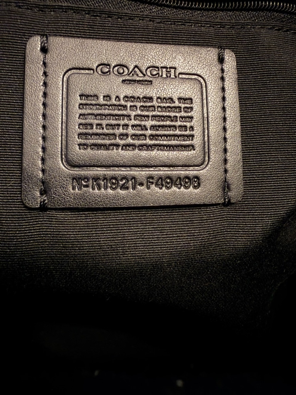 Coach Charlie Medium size backpack BLACK GREAT CONDITION - Picture 15 of 15